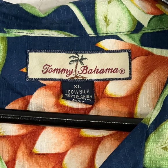 Tommy Bahama Floral Multicolor Print Hawaiian Camp Shirt 100% Silk Men's Size XL - Picture 3 of 7